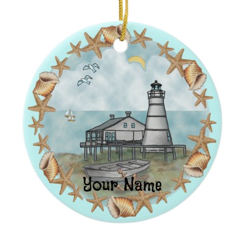 Louisiana Shells Lighthouse  Ornament