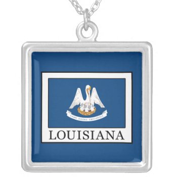 Louisiana Silver Plated Necklace by KellyMagovern at Zazzle