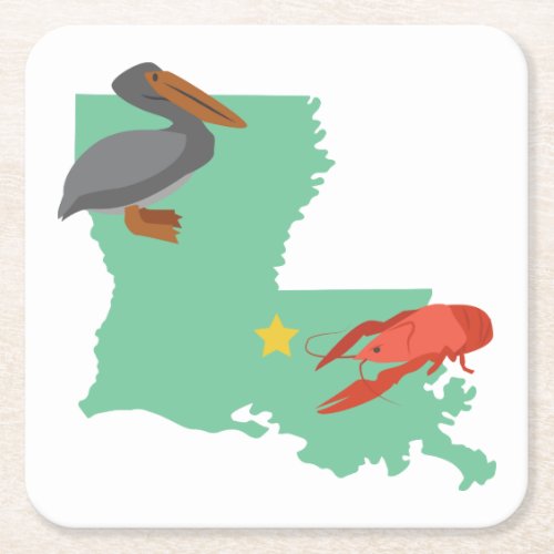 Louisiana Square Paper Coaster