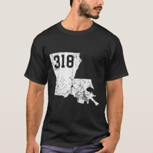 Louisiana State Area Code 318 Tee New Orleans Mard