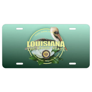 Louisiana State Bird & Flower License Plate