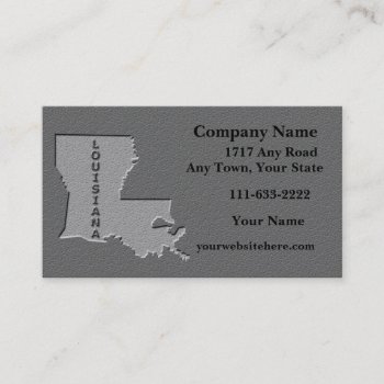 Louisiana State Business Card  Carved Stone Look by dbvisualarts at Zazzle