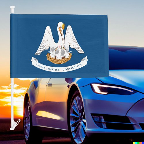 Louisiana State Car Flag
