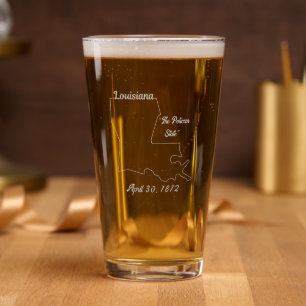 Louisiana-State Etched Glassware