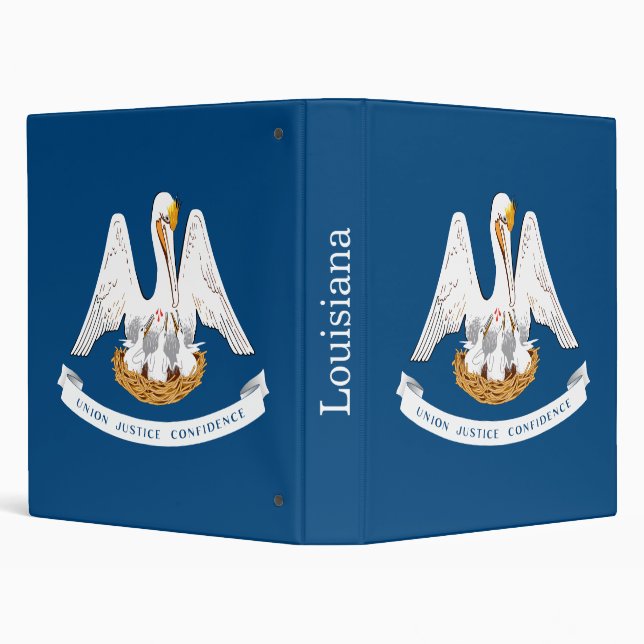 Louisiana State Flag 3 Ring Binder (Background)