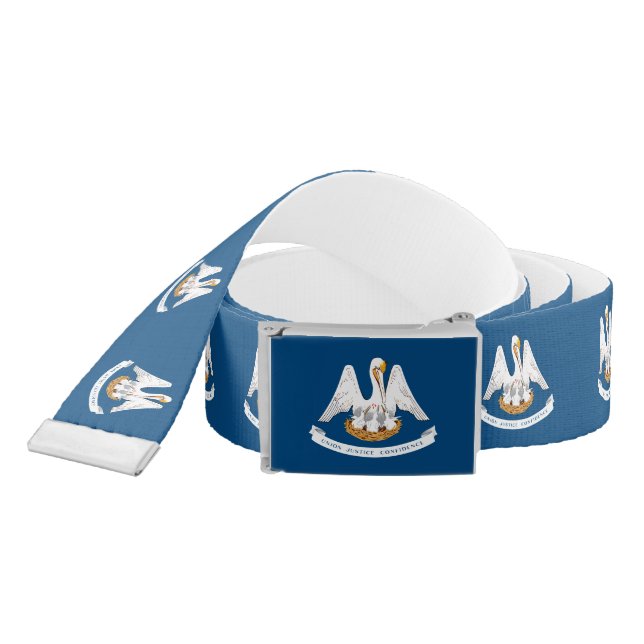 Louisiana State Flag Belt (Snake)