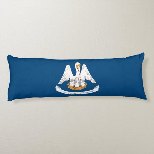 Louisiana State Flag Body Pillow (Back)