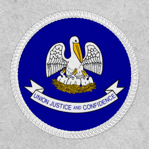 Louisiana  State Flag Circle Patch
