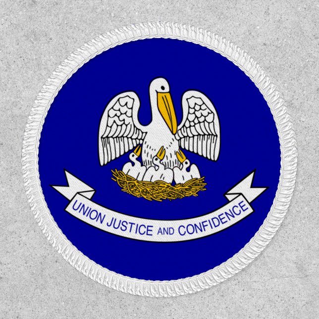 Louisiana  State Flag Circle Patch (Front)