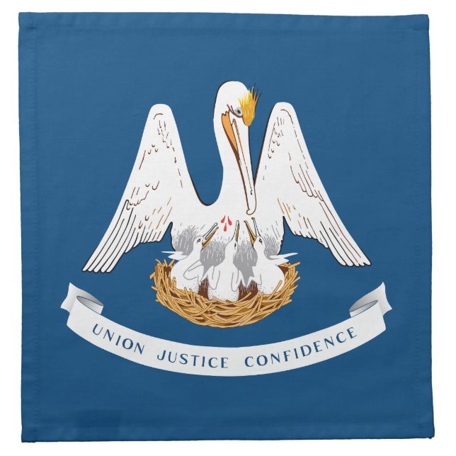 Louisiana State Flag Cloth Napkin (Front)
