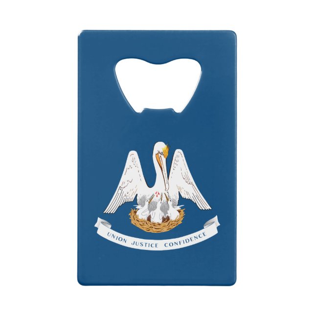 Louisiana State Flag Credit Card Bottle Opener (Front)