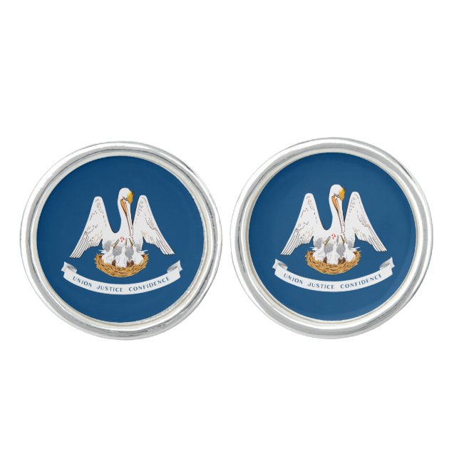 Louisiana State Flag Cufflinks (Front)