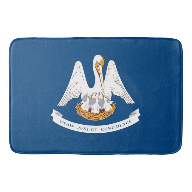 Louisiana State Flag Design Bathroom Mat (Front)