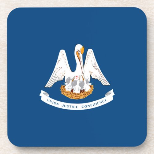 Louisiana State Flag Design Beverage Coaster