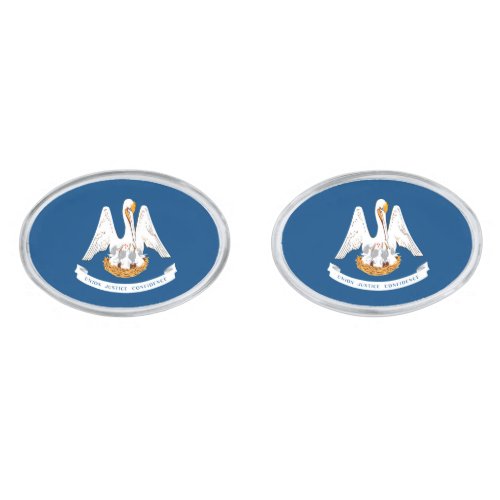 Louisiana State Flag Design Cufflinks