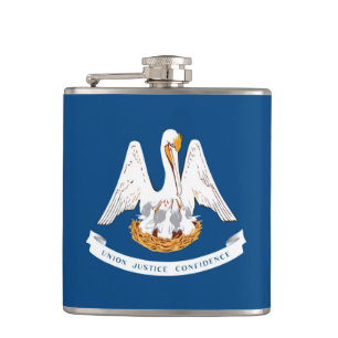 Louisiana State Flag Design Flask