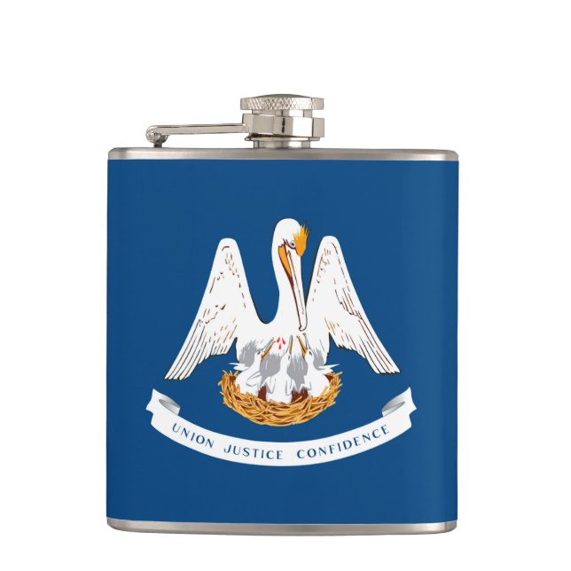 Louisiana State Flag Design Flask (Front)