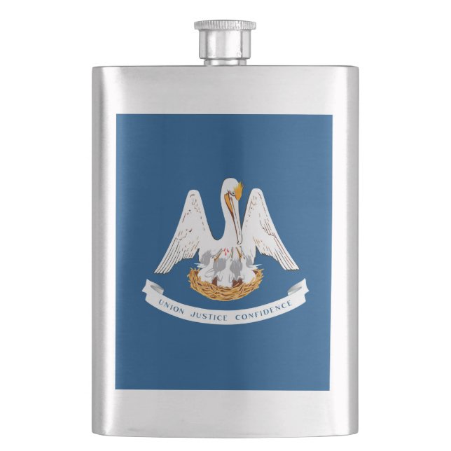 Louisiana State Flag Design Flask (Front)