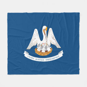 Louisiana State Flag Design Fleece Blanket
