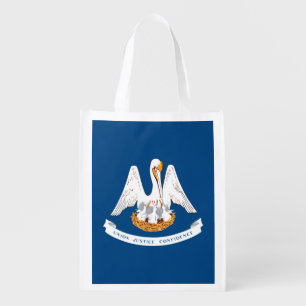 Louisiana State Flag Design Grocery Bag
