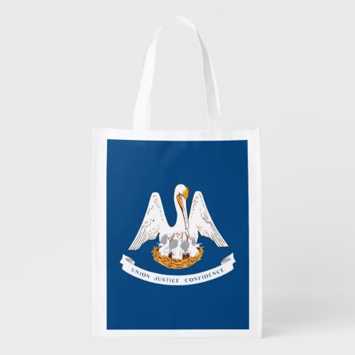 Louisiana State Flag Design Grocery Bag