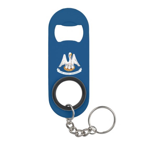 Louisiana State Flag Design Keychain Bottle Opener