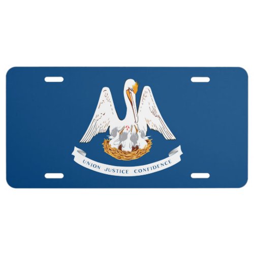 Louisiana State Flag Design License Plate