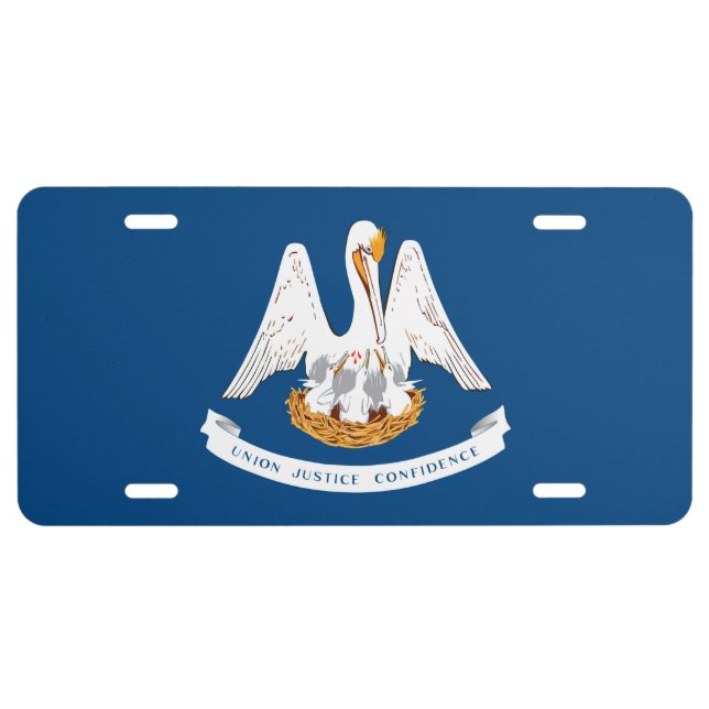 Louisiana State Flag Design License Plate (Front)