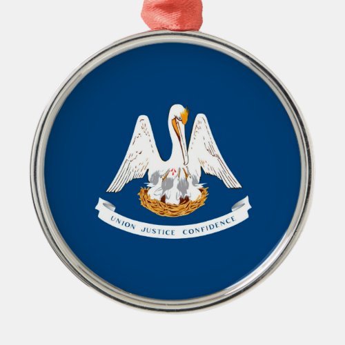 Louisiana State Flag Design Metal Ornament