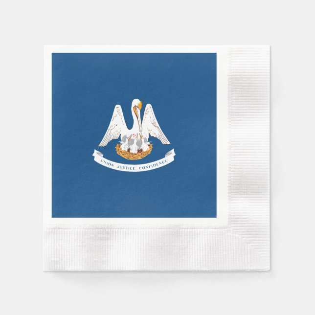Louisiana State Flag Design Napkins (Front)