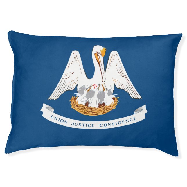 Louisiana State Flag Design Pet Bed (Front)