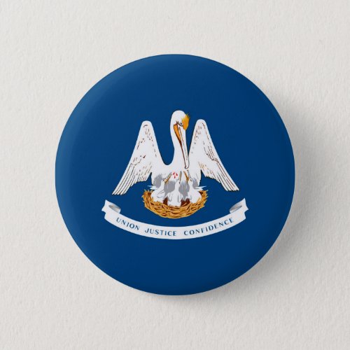 Louisiana State Flag Design Pinback Button