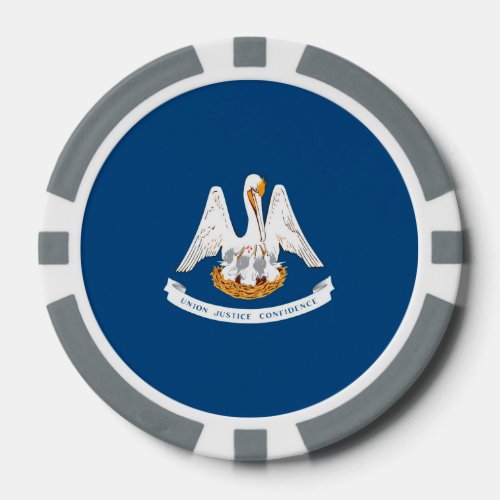 Louisiana State Flag Design Poker Chips