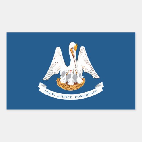 Louisiana State Flag Design Rectangular Sticker