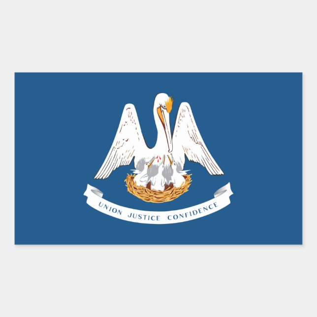 Louisiana State Flag Design Rectangular Sticker (Front)