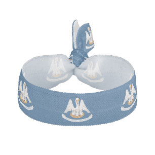 Louisiana State Flag Design Ribbon Hair Tie