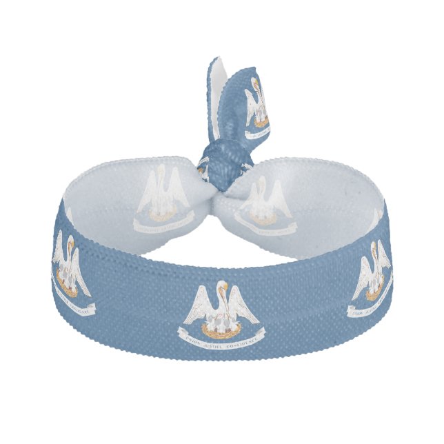 Louisiana State Flag Design Ribbon Hair Tie (Front)