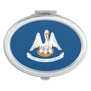 Louisiana State Flag Design Vanity Mirror