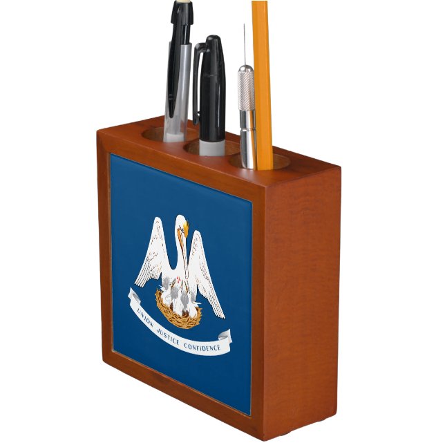 Louisiana State Flag Desk Organizer (In Situ)