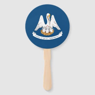 Louisiana State Flag Hand Fan