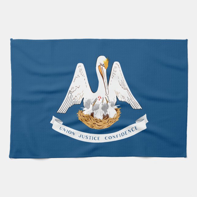 Louisiana State Flag Kitchen Towel (Horizontal)