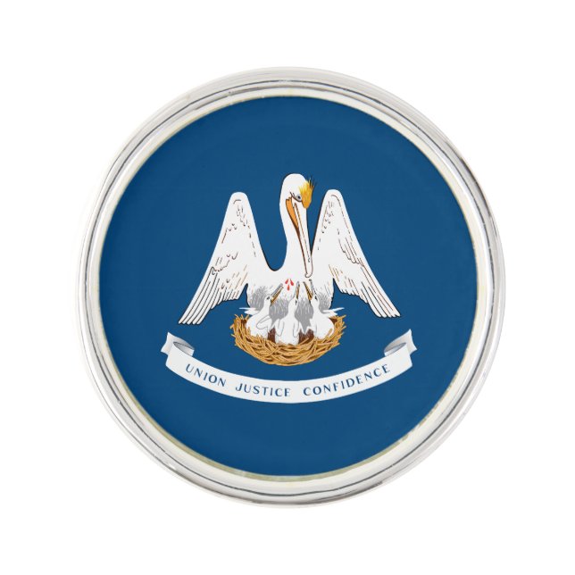 Louisiana State Flag Lapel Pin (Front)