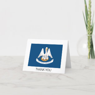 Louisiana State Flag Letterpress Thank You Card