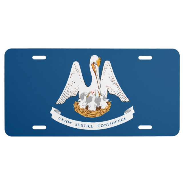 Louisiana State Flag License Plate (Front)