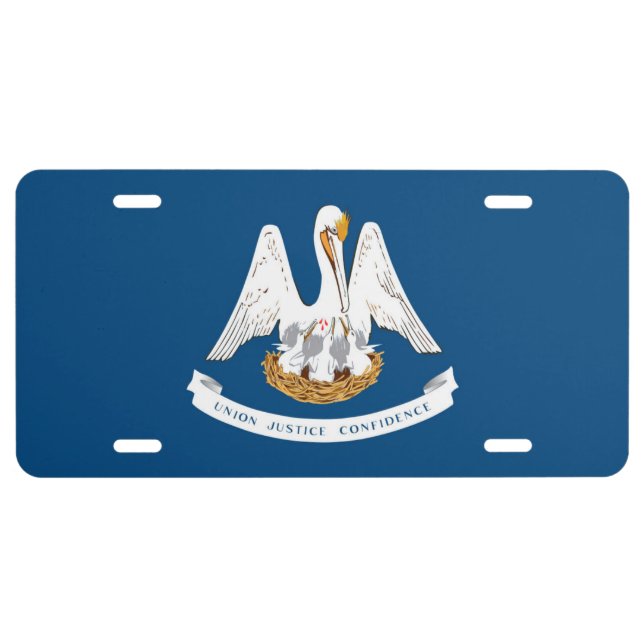 Louisiana State Flag License Plate (Front)