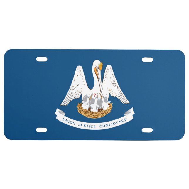 Louisiana State Flag License Plate (Front)