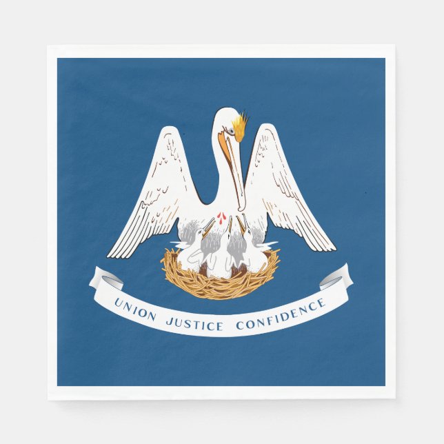 Louisiana State Flag Napkins (Front)