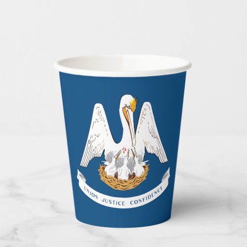 Louisiana State Flag Paper Cups