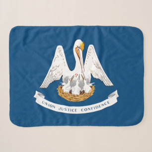 Louisiana State Flag Sherpa Blanket