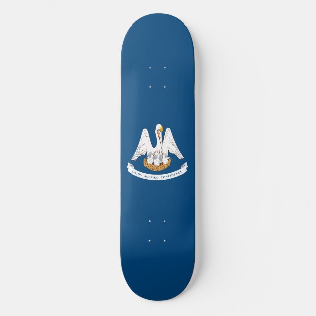Louisiana State Flag Skateboard (Front)